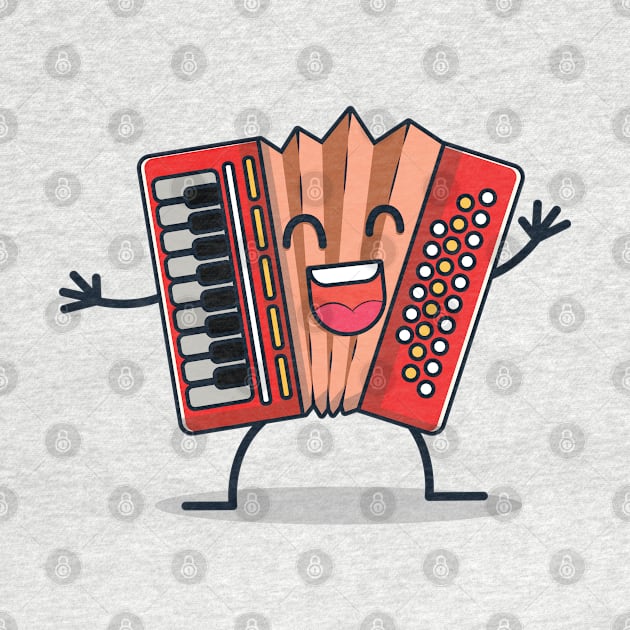 Kawaii Air Accordion Musical Instrument Musician graphic by theodoros20